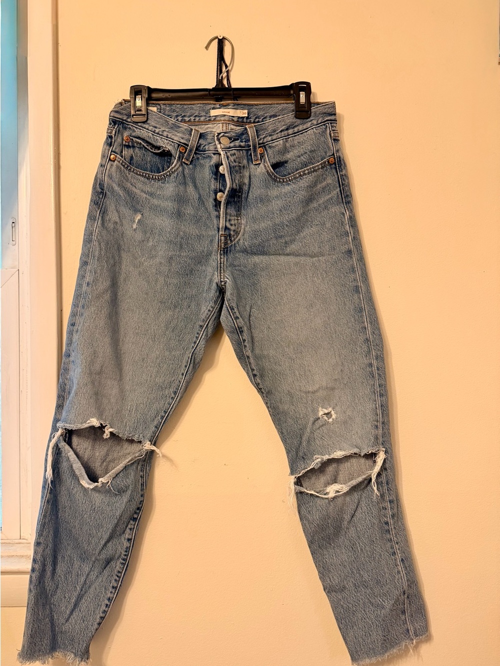 Light Blue Distressed High-Rise Women’s Jeans